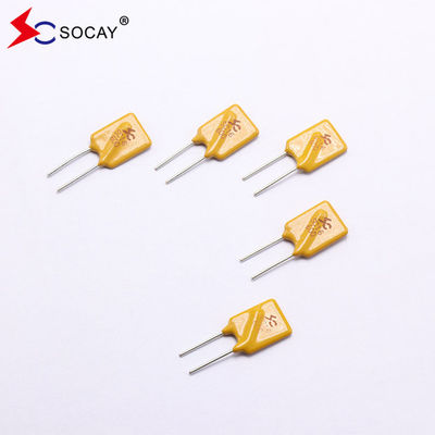 پلیمر PPTC باز تنظیم می شود فیوز شعاعی سرب SC16-600SZ0D 6A I نگه دارید 16Vmax 2.80W
